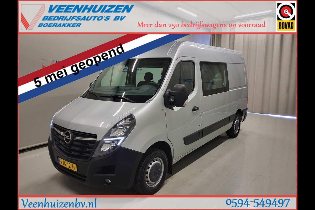 Opel Movano 2.3Turbo 150pk L2/H2 Dubbele Cabine Euro 6!