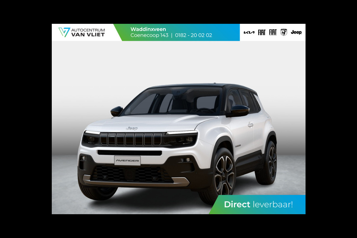 Jeep Avenger Summit 54 kWh | Schuif/Kanteldak | Leder&Winter Pack | Warmtepomp | Info&Convenience Pack | Full Operational Lease € 599,-