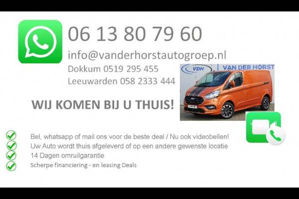 Ford Transit Custom 300 2.0-130pk TDCI L2H1 Limited AUTOMAAT ! Keurige nette en luxe Ford Transit Custom, slechts 47.000km !. Airco, schuifdeur li+re, LM wielen, stoel-, spiegel- en voorraamverw., side en lane assist, 3-zits, navigatie, telefoonvoorb., camera, pdc v+a, cruise cntrl etc.