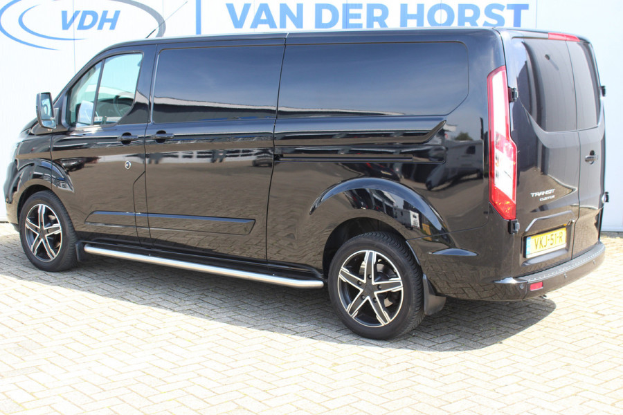 Ford Transit Custom 300 2.0-130pk TDCI L2H1 Limited AUTOMAAT ! Keurige nette en luxe Ford Transit Custom, slechts 47.000km !. Airco, schuifdeur li+re, LM wielen, stoel-, spiegel- en voorraamverw., side en lane assist, 3-zits, navigatie, telefoonvoorb., camera, pdc v+a, cruise cntrl etc.