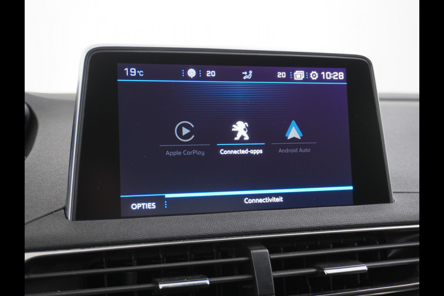 Peugeot 3008 T131PK Blue Premium Apple Carplay Android Auto 360°Camera Lmv 19" Cruise Control Navi Ecc Pdc Dab Regen-Lichtsensor Keyless Led Privacy Glas Visio park 1 Draadloze telefoonlader Rijstrooksensor Verkeersbord detectie Pack City Origineel Nederlandse Auto