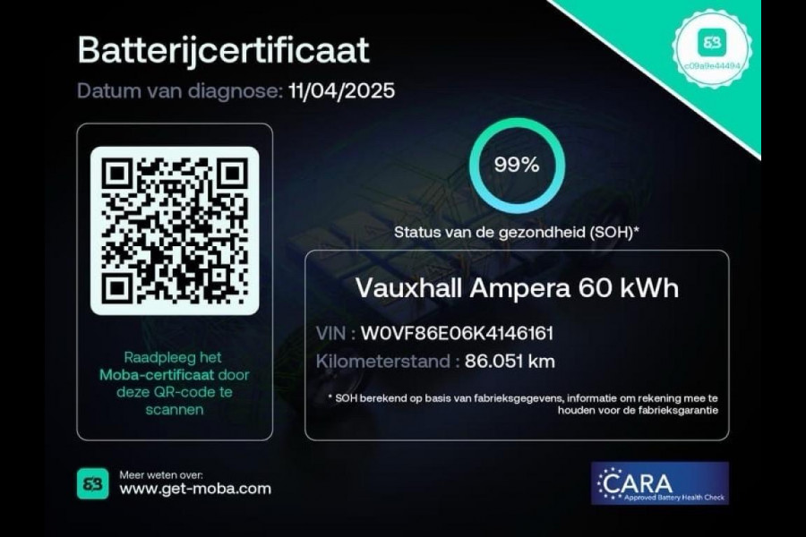 Opel Ampera-E Business executive 60 kWh 99 % SOH | LEDER | NAVI | LED