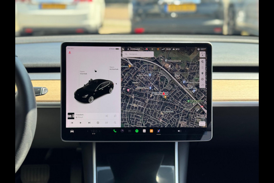 Tesla Model 3 Long Range AWD 75 kWh 2019 ZWART NAVI NAP BTW!