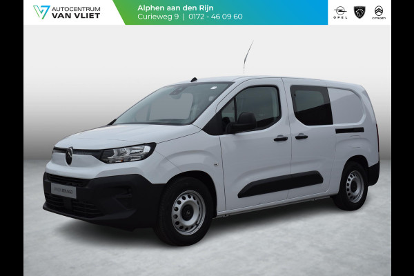 Citroën E-Berlingo 136 Flex Crewcab L2 50 kWh | 5 PERSOONS | GRIJS KENTEKEN | CARPLAY | NAVIGATIE