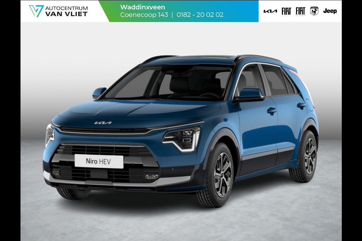 Kia Niro 1.6 GDi Hybrid DynamicPlusLine ANWB Private Lease v.a. € 484,- |Snelle Levering | LED | Clima | Navi | Carplay | Stoel&Stuur Verwarming | Schuif-/Kanteldak | Head-up display Kia Niro 1.6 GDi Hybrid DynamicPlusLine ANWB Private Lease v.a. € 484,- |Snelle Levering | LED | Clima | Navi | Carplay | Stoel&Stuur Verwarming | Schuif-/Kanteldak | Head-up display