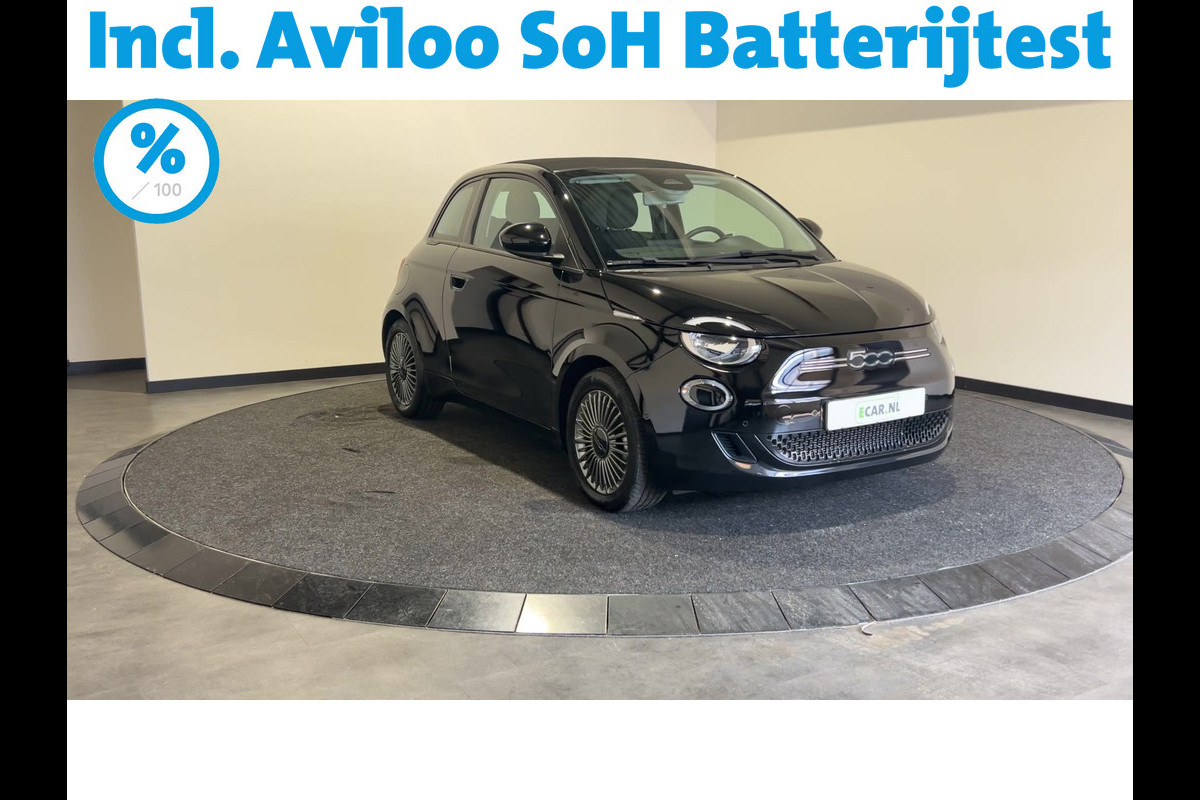 Fiat 500E CABRIO Icon 42 kWh | Navigatie | Automatische airco | Achteruitrijcamera | SoH (batterijcheck) 90.59 % score! Fiat 500E CABRIO Icon 42 kWh | Navigatie | Automatische airco | Achteruitrijcamera | SoH (batterijcheck) 90.59 % score!