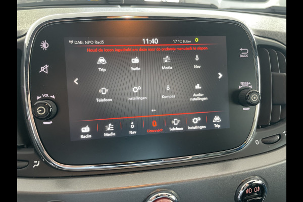 Fiat 500 0.9 TwinAir Turbo Sport Automaat - Mistlampen - Parkeersensoren achter - Licht metalen velgen - Cruise control - Navigatie - Multifunctioneel stuurwiel -  extra getint glas achter