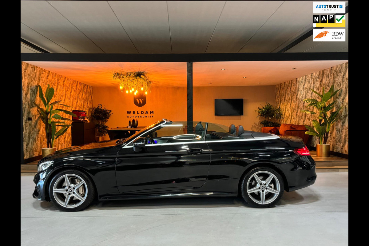 Mercedes-Benz C-Klasse Cabrio 180 AMG Garantie Burmester PDC NekVW StoelVW Sfeer LED Cruise Navi Clima Rijklaar Mercedes-Benz C-Klasse Cabrio 180 AMG Garantie Burmester PDC NekVW StoelVW Sfeer LED Cruise Navi Clima Rijklaar