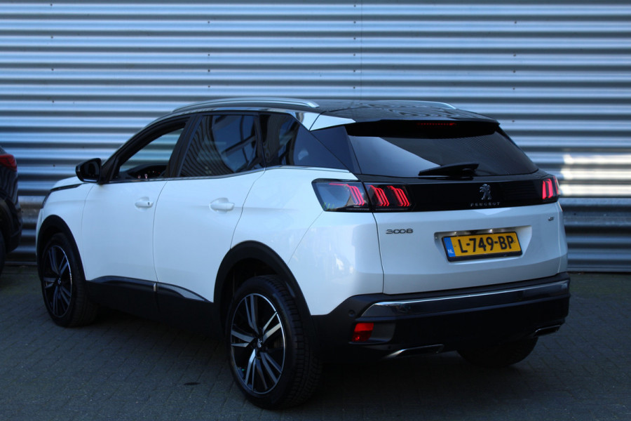 Peugeot 3008 1.2 PureTech 131pk Blue Lease GT AUTOMAAT NL-Auto NAP BTW Clima Cruise Navi 360 Camera Carplay Keyless LMV