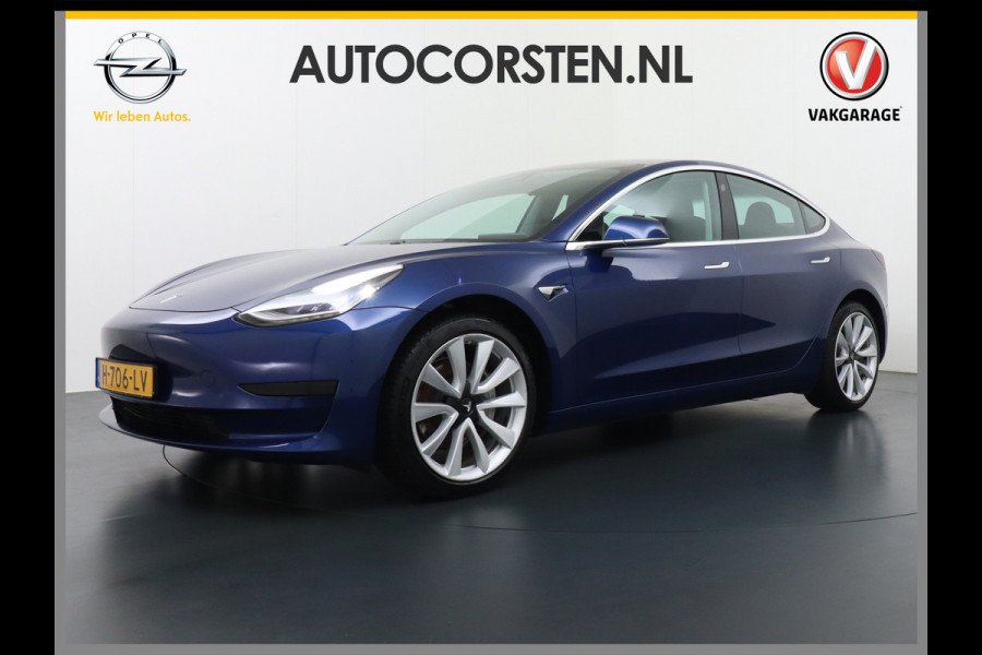 Tesla Model 3 RWD SR+ 60kWh 325PK FSD 3-Computer Lmv 19" AutoPilot Leder PanoDak Adaptive-Cruise Lmv Camera's Elektr.-Stuur+Stoelen+Spiegels+G Navi LED Comfortstoelen ACC DAB Keyless en Voorverwarmen interieur via App One-Pedal-Drive Origineel Nederlandse auto tot 11kw laden thuis! Garantie Accu tot 12-03-2028 max 160.000km 1.584kg licht!