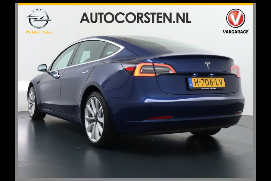 Tesla Model 3 RWD SR+ 60kWh 325PK FSD 3-Computer Lmv 19" AutoPilot Leder PanoDak Adaptive-Cruise Lmv Camera's Elektr.-Stuur+Stoelen+Spiegels+G Navi LED Comfortstoelen ACC DAB Keyless en Voorverwarmen interieur via App One-Pedal-Drive Origineel Nederlandse auto tot 11kw laden thuis! Garantie Accu tot 12-03-2028 max 160.000km 1.584kg licht!