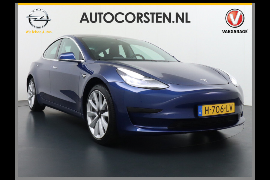 Tesla Model 3 RWD SR+ 60kWh 325PK FSD 3-Computer Lmv 19" AutoPilot Leder PanoDak Adaptive-Cruise Lmv Camera's Elektr.-Stuur+Stoelen+Spiegels+G Navi LED Comfortstoelen ACC DAB Keyless en Voorverwarmen interieur via App One-Pedal-Drive Origineel Nederlandse auto tot 11kw laden thuis! Garantie Accu tot 12-03-2028 max 160.000km 1.584kg licht!