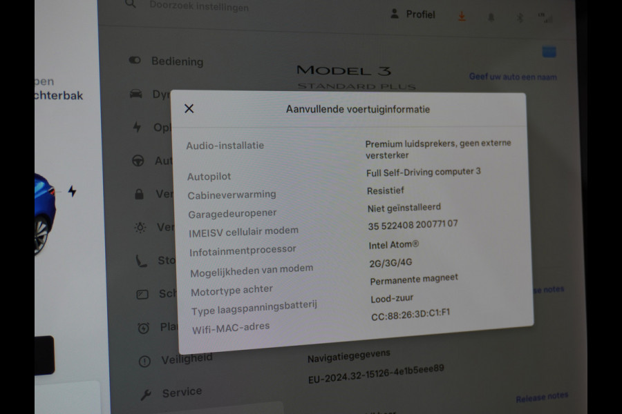Tesla Model 3 RWD SR+ 60kWh 325PK FSD 3-Computer Lmv 19" AutoPilot Leder PanoDak Adaptive-Cruise Lmv Camera's Elektr.-Stuur+Stoelen+Spiegels+G Navi LED Comfortstoelen ACC DAB Keyless en Voorverwarmen interieur via App One-Pedal-Drive Origineel Nederlandse auto tot 11kw laden thuis! Garantie Accu tot 12-03-2028 max 160.000km 1.584kg licht!