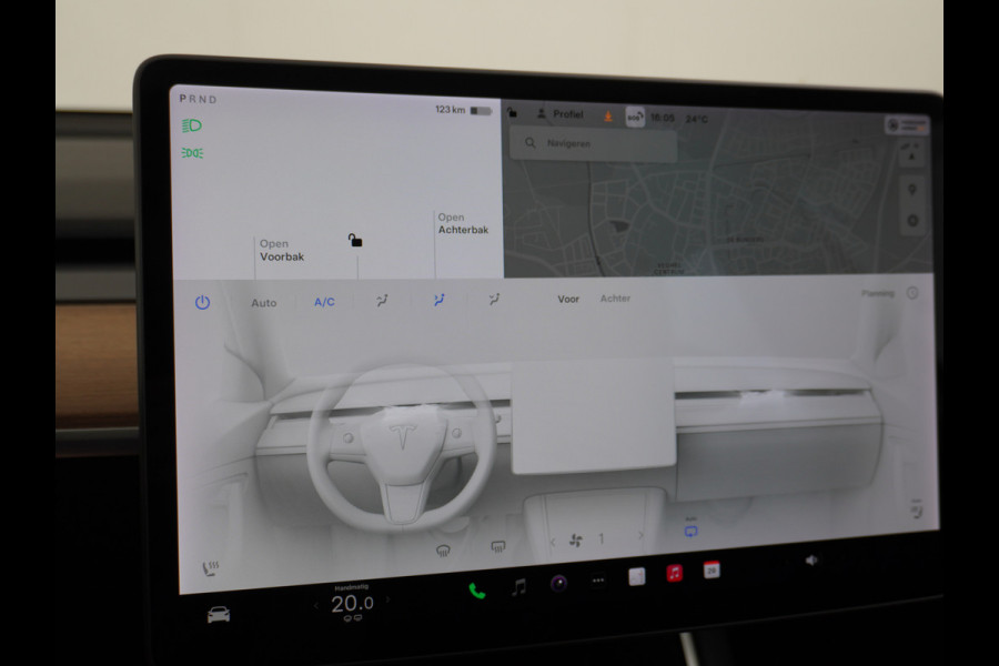 Tesla Model 3 RWD SR+ 60kWh 325PK FSD 3-Computer Lmv 19" AutoPilot Leder PanoDak Adaptive-Cruise Lmv Camera's Elektr.-Stuur+Stoelen+Spiegels+G Navi LED Comfortstoelen ACC DAB Keyless en Voorverwarmen interieur via App One-Pedal-Drive Origineel Nederlandse auto tot 11kw laden thuis! Garantie Accu tot 12-03-2028 max 160.000km 1.584kg licht!