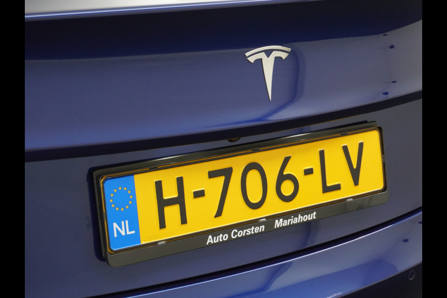 Tesla Model 3 RWD SR+ 60kWh 325PK FSD 3-Computer Lmv 19" AutoPilot Leder PanoDak Adaptive-Cruise Lmv Camera's Elektr.-Stuur+Stoelen+Spiegels+G Navi LED Comfortstoelen ACC DAB Keyless en Voorverwarmen interieur via App One-Pedal-Drive Origineel Nederlandse auto tot 11kw laden thuis! Garantie Accu tot 12-03-2028 max 160.000km 1.584kg licht!