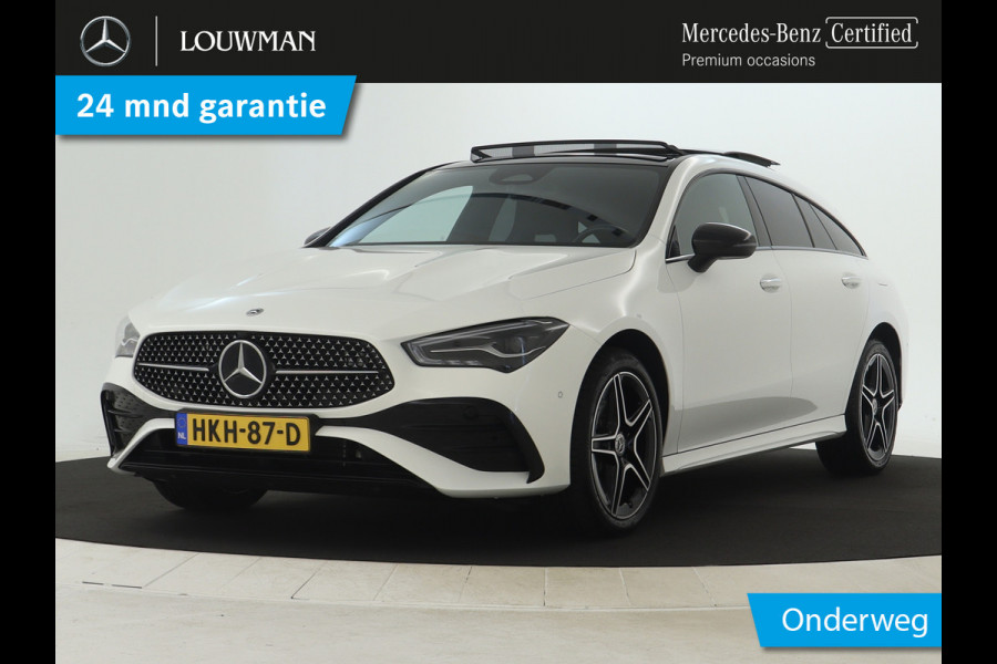 Mercedes-Benz CLA-Klasse Shooting Brake 250 e AMG Face Lift Plug-In Hybride | AMG Line Premium | Night Pakket | Panorama Schuif-Kanteldak | 11 kw Laden | Stuur en Stoelverwarmig | Inclusief 24 maanden MB Certified garantie voor Europa.