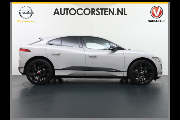 Jaguar I-PACE EV400 PK First HSE Pano-Dak Matrix LED Luchtvering €108K-nieuw! Lmv 22" Alcantara Stuur Leder-KuipStoelen+Ventilatie+Geheugen Ap Meridian™ Surround 825Watt Dual-Ecc achter ! Driver-Assistance-Pack AEB DodehoekDetector ASR Hill-Hold Roll-Stability Control Verkeersborddetectie vermoeidheidsherkenning Uitparke Orig. NLse auto 4,8sec 0-100 Snelladen tot 104kw DC 696Nm koppel ! 90kwh accu !