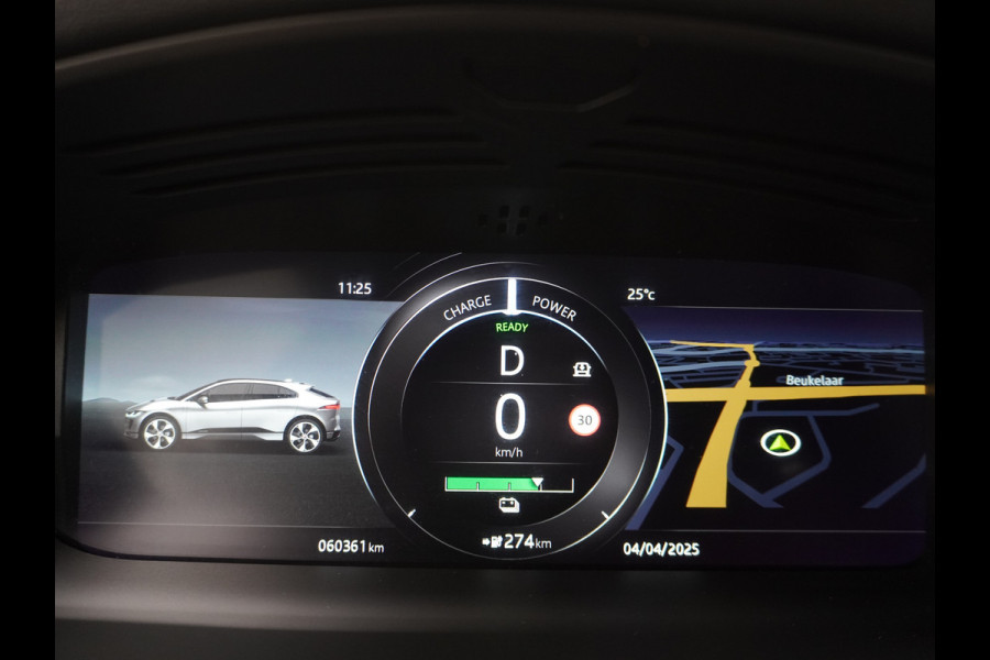 Jaguar I-PACE EV400 PK First HSE Pano-Dak Matrix LED Luchtvering €108K-nieuw! Lmv 22" Alcantara Stuur Leder-KuipStoelen+Ventilatie+Geheugen Ap Meridian™ Surround 825Watt Dual-Ecc achter ! Driver-Assistance-Pack AEB DodehoekDetector ASR Hill-Hold Roll-Stability Control Verkeersborddetectie vermoeidheidsherkenning Uitparke Orig. NLse auto 4,8sec 0-100 Snelladen tot 104kw DC 696Nm koppel ! 90kwh accu !