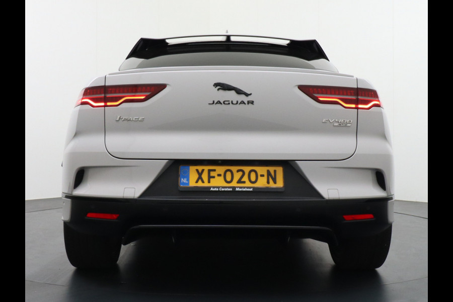 Jaguar I-PACE EV400 PK First HSE Pano-Dak Matrix LED Luchtvering €108K-nieuw! Lmv 22" Alcantara Stuur Leder-KuipStoelen+Ventilatie+Geheugen Ap Meridian™ Surround 825Watt Dual-Ecc achter ! Driver-Assistance-Pack AEB DodehoekDetector ASR Hill-Hold Roll-Stability Control Verkeersborddetectie vermoeidheidsherkenning Uitparke Orig. NLse auto 4,8sec 0-100 Snelladen tot 104kw DC 696Nm koppel ! 90kwh accu !