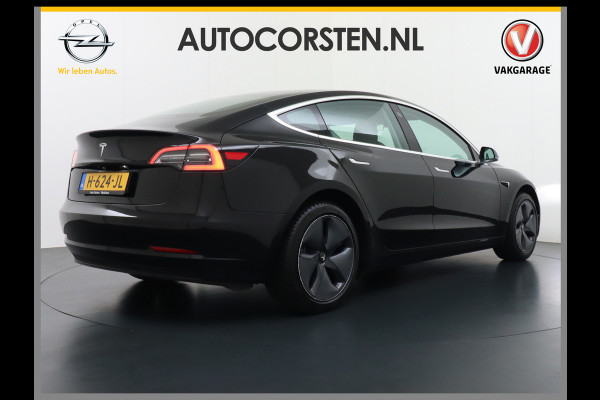 Tesla Model 3 RWD SR+ 60kWh 325PK FSD 3-Computer Lmv 18" AutoPilot Leder PanoDak Adaptive-Cruise Lmv Camera's Elektr.-Stuur+Stoelen+Spiegels+G Navi LED Comfortstoelen ACC DAB Keyless en Voorverwarmen interieur via App One-Pedal-Drive Origineel Nederlandse auto tot 11kw laden thuis! Garantie Accu tot 18-03-2028 max 160.000km 1.584kg licht!