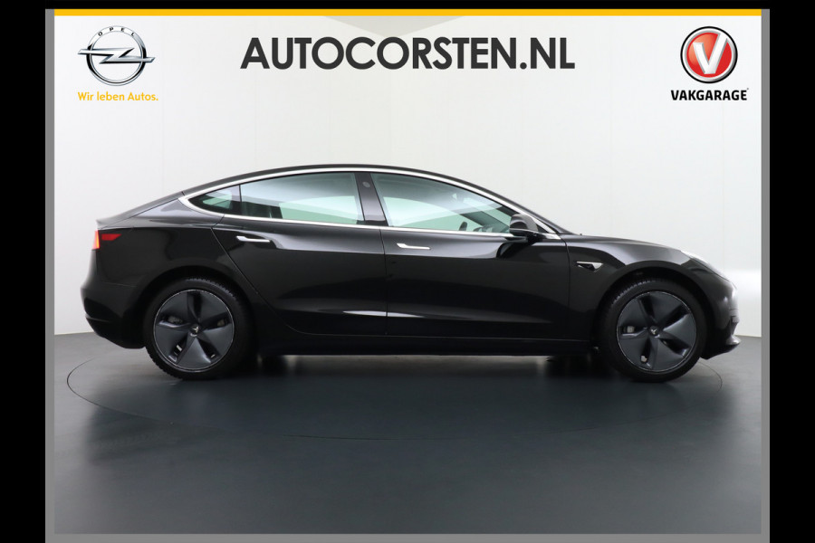 Tesla Model 3 RWD SR+ 60kWh 325PK FSD 3-Computer Lmv 18" AutoPilot Leder PanoDak Adaptive-Cruise Lmv Camera's Elektr.-Stuur+Stoelen+Spiegels+G Navi LED Comfortstoelen ACC DAB Keyless en Voorverwarmen interieur via App One-Pedal-Drive Origineel Nederlandse auto tot 11kw laden thuis! Garantie Accu tot 18-03-2028 max 160.000km 1.584kg licht!