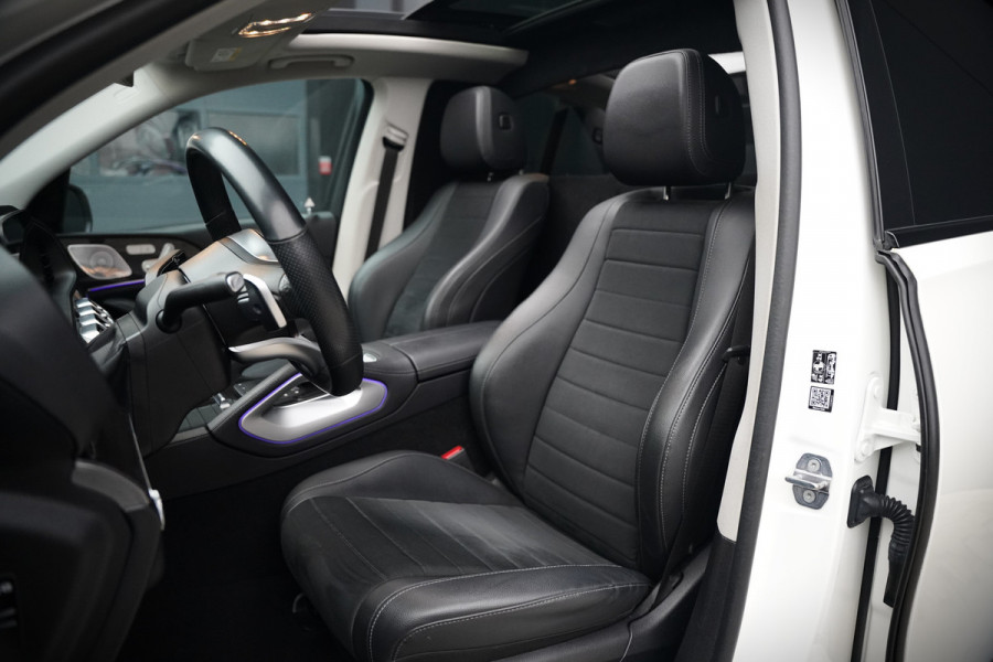 Mercedes-Benz GLE 350 D 4MATIC | Grijs Kenteken | AMG | Burmester | Adaptive Cruise Control | Stoelverwarming | Panoramadak | Luchtvering | Trekhaak | 360° Camera | BTW | Apple Carplay | Ambiance Verlichting | Leder | Nigh