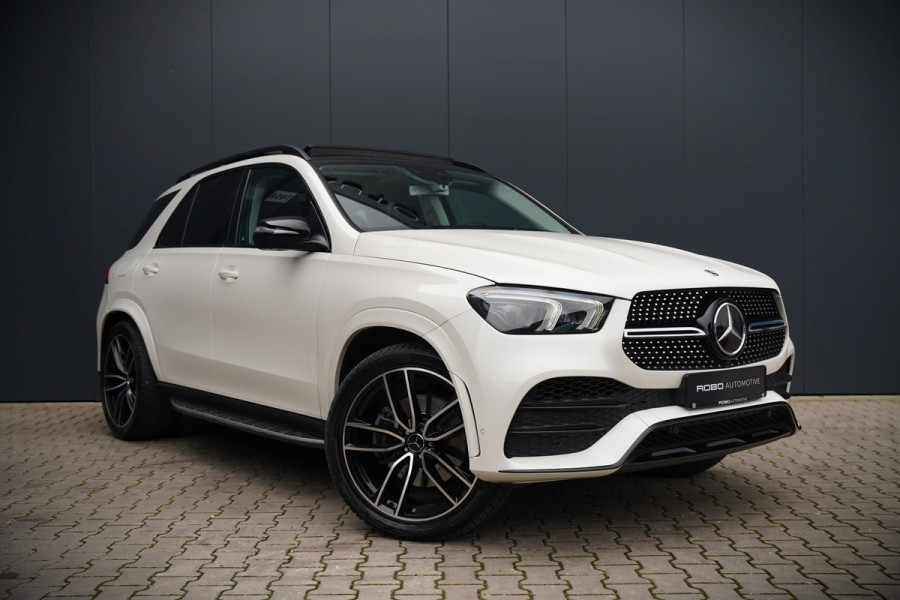 Mercedes-Benz GLE 350 D 4MATIC | Grijs Kenteken | AMG | Burmester | Adaptive Cruise Control | Stoelverwarming | Panoramadak | Luchtvering | Trekhaak | 360° Camera | BTW | Apple Carplay | Ambiance Verlichting | Leder | Nigh
