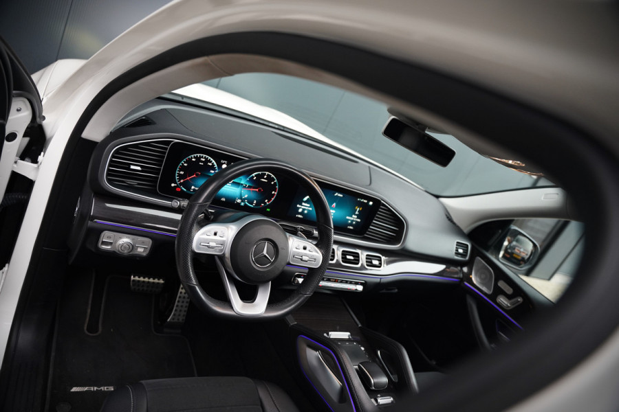 Mercedes-Benz GLE 350 D 4MATIC | Grijs Kenteken | AMG | Burmester | Adaptive Cruise Control | Stoelverwarming | Panoramadak | Luchtvering | Trekhaak | 360° Camera | BTW | Apple Carplay | Ambiance Verlichting | Leder | Nigh