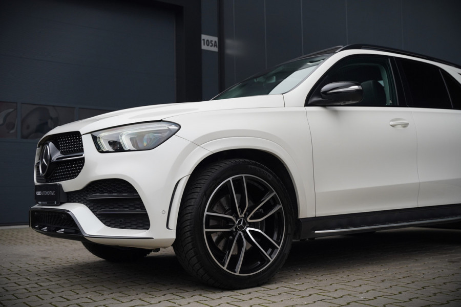 Mercedes-Benz GLE 350 D 4MATIC | Grijs Kenteken | AMG | Burmester | Adaptive Cruise Control | Stoelverwarming | Panoramadak | Luchtvering | Trekhaak | 360° Camera | BTW | Apple Carplay | Ambiance Verlichting | Leder | Nigh