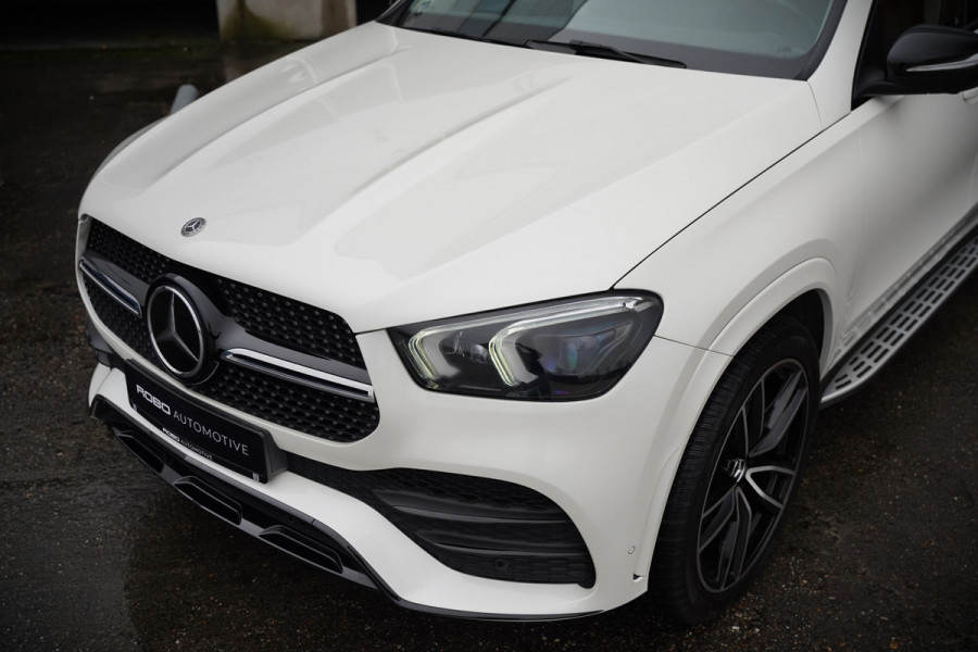 Mercedes-Benz GLE 350 D 4MATIC | Grijs Kenteken | AMG | Burmester | Adaptive Cruise Control | Stoelverwarming | Panoramadak | Luchtvering | Trekhaak | 360° Camera | BTW | Apple Carplay | Ambiance Verlichting | Leder | Nigh