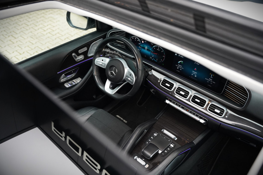 Mercedes-Benz GLE 350 D 4MATIC | Grijs Kenteken | AMG | Burmester | Adaptive Cruise Control | Stoelverwarming | Panoramadak | Luchtvering | Trekhaak | 360° Camera | BTW | Apple Carplay | Ambiance Verlichting | Leder | Nigh