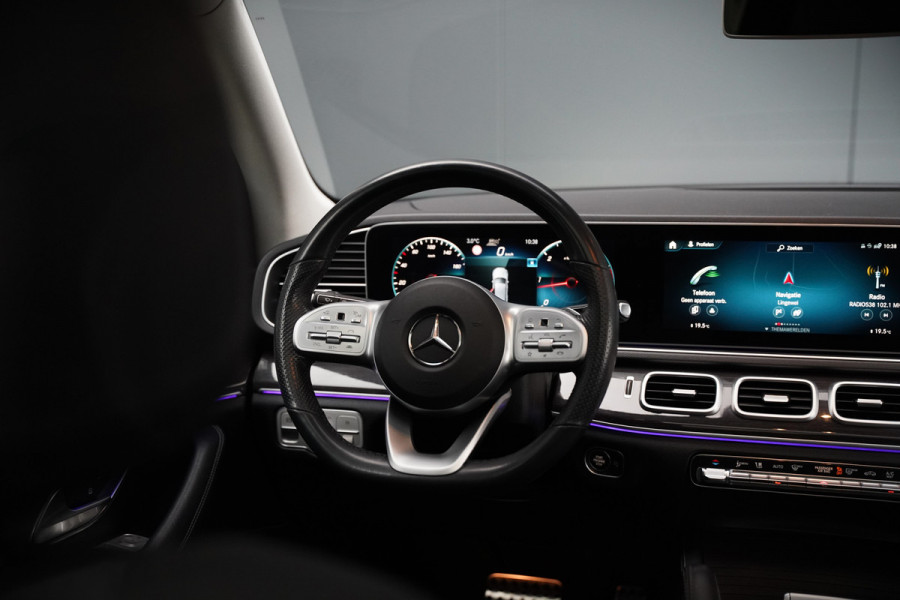 Mercedes-Benz GLE 350 D 4MATIC | Grijs Kenteken | AMG | Burmester | Adaptive Cruise Control | Stoelverwarming | Panoramadak | Luchtvering | Trekhaak | 360° Camera | BTW | Apple Carplay | Ambiance Verlichting | Leder | Nigh
