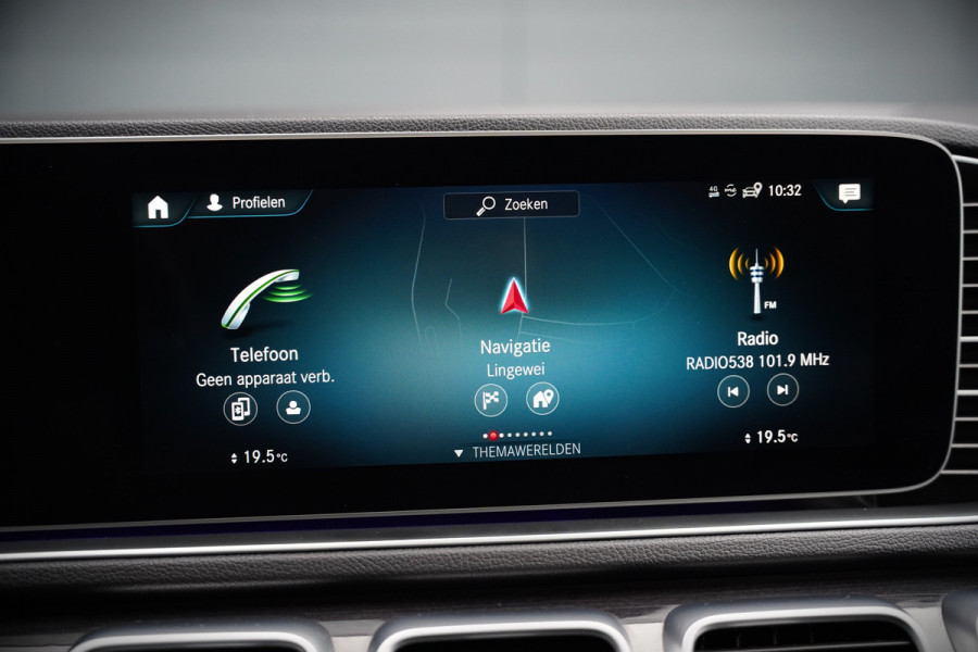 Mercedes-Benz GLE 350 D 4MATIC | Grijs Kenteken | AMG | Burmester | Adaptive Cruise Control | Stoelverwarming | Panoramadak | Luchtvering | Trekhaak | 360° Camera | BTW | Apple Carplay | Ambiance Verlichting | Leder | Nigh