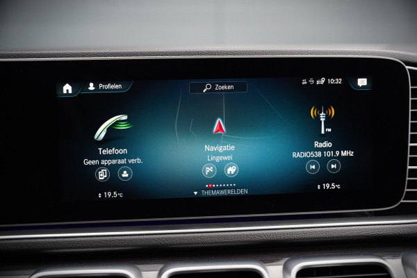 Mercedes-Benz GLE 350 D 4MATIC | Grijs Kenteken | AMG | Burmester | Adaptive Cruise Control | Stoelverwarming | Panoramadak | Luchtvering | Trekhaak | 360° Camera | BTW | Apple Carplay | Ambiance Verlichting | Leder | Nigh
