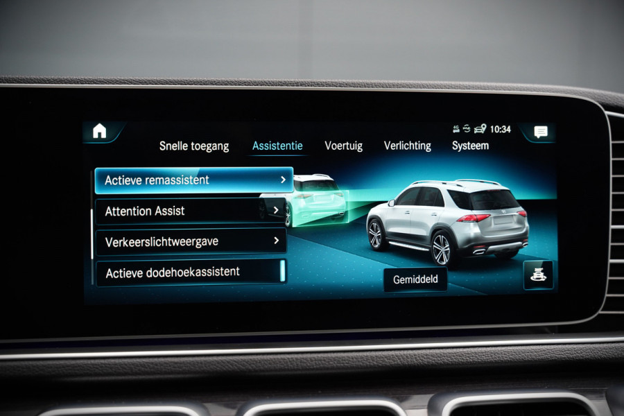 Mercedes-Benz GLE 350 D 4MATIC | Grijs Kenteken | AMG | Burmester | Adaptive Cruise Control | Stoelverwarming | Panoramadak | Luchtvering | Trekhaak | 360° Camera | BTW | Apple Carplay | Ambiance Verlichting | Leder | Nigh