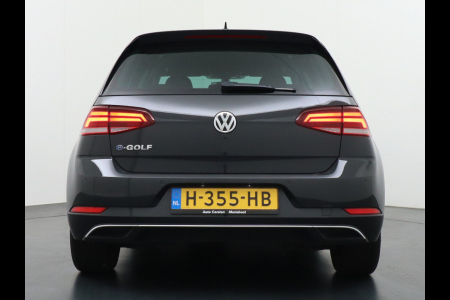 Volkswagen e-Golf AUT. Adaptive Cruise Apple Carplay Android Navi Climatronic Pdc Led Regen-Lichtsensor 36kWh Privacy Glas Bluetooth Spiegelpakket Car-Net App-Connect Wifi E-DITION 1e Eigenaar
