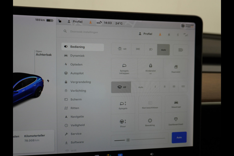 Tesla Model 3 RWD SR+ 60kWh 325PK Lmv 18" AutoPilot Leder PanoDak Adaptive-Cruise Lmv Camera's Elektr.-Stuur+Stoelen+Spiegels+Geheugen+Easy-En Navi LED Comfortstoelen ACC DAB Keyless en Voorverwarmen interieur via App One-Pedal-Drive Origineel Nederlandse auto tot 11kw laden thuis! Garantie Accu tot 26-09-2027 max 160.000km 1.584kg licht!