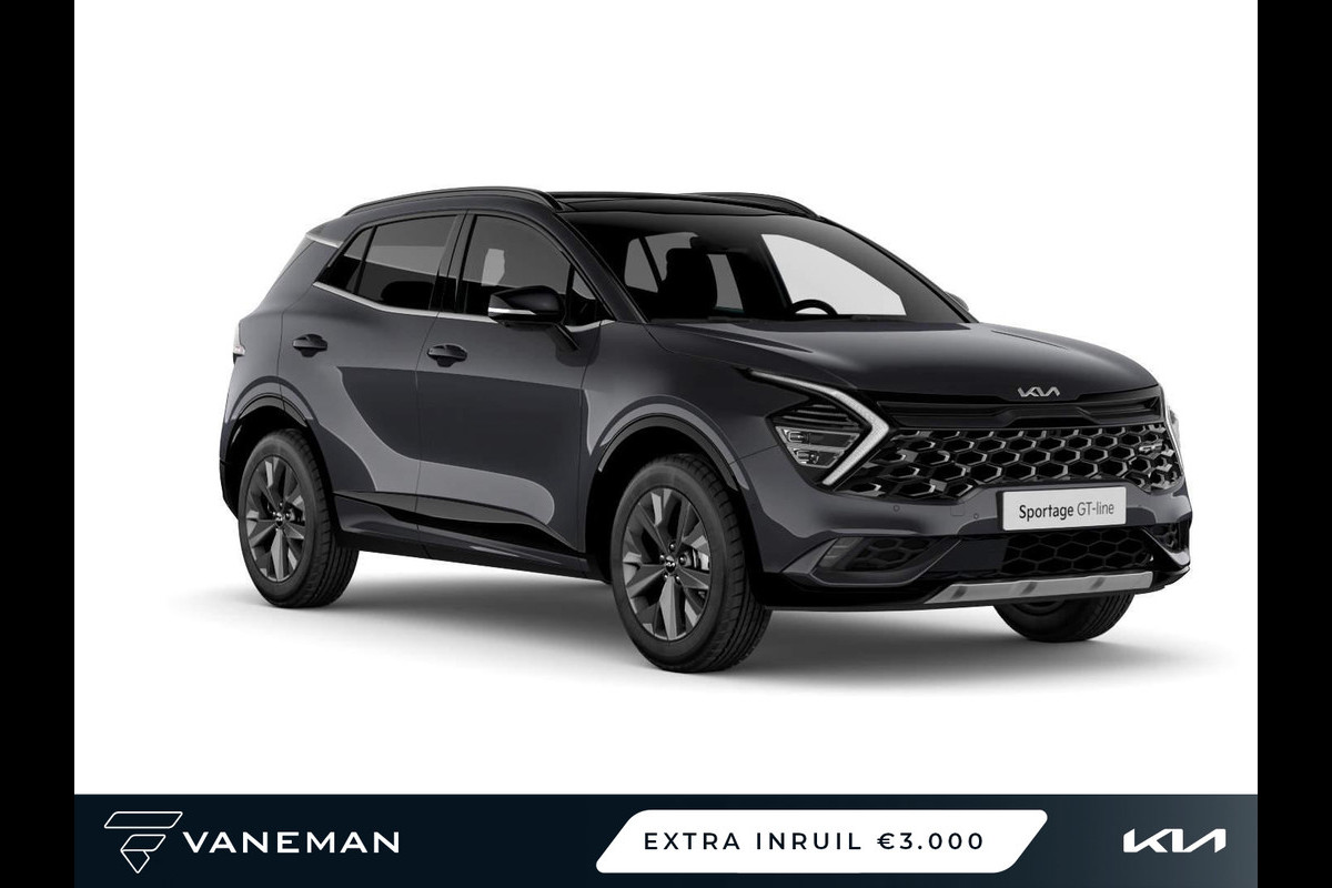 Kia Sportage 1.6 T-GDi Hybrid GT-Line Limited Edition | Cruise control adaptief met Stop&Go en stuurhulp | Kunstlederen/suede bekleding | Limited Edition Kia Sportage 1.6 T-GDi Hybrid GT-Line Limited Edition | Cruise control adaptief met Stop&Go en stuurhulp | Kunstlederen/suede bekleding | Limited Edition