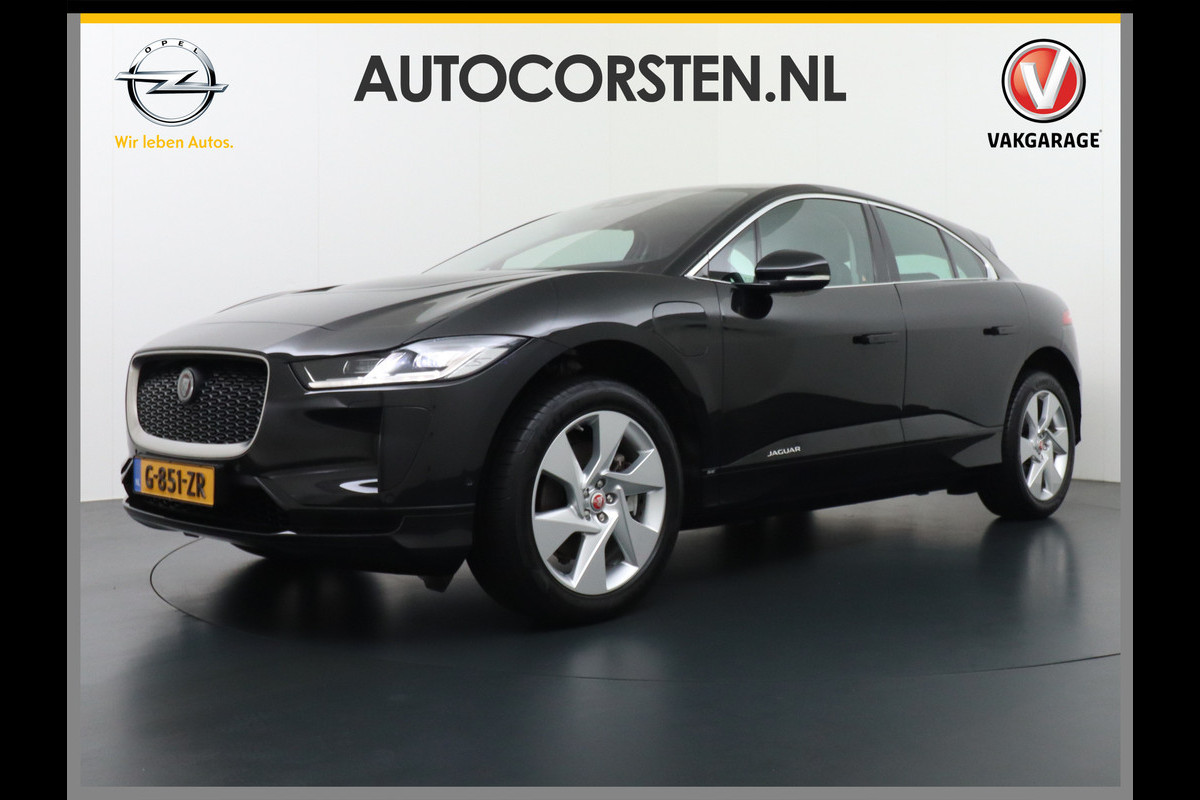 Jaguar I-PACE EV400pk 90kWh 4WD Leer Adaptive-Cr. 20" Meridan®-Audio Apple Carplay Android Auto DAB PDC Keyless entry/start LED Lmv Bluetooth WiFi Verkeersbord detectie Uitparkeer waarschuwing Business Edition 400PK 696NM Koppel 31-12-19 origineel Nederlandse auto Jaguar I-PACE EV400pk 90kWh 4WD Leer Adaptive-Cr. 20" Meridan®-Audio Apple Carplay Android Auto DAB PDC Keyless entry/start LED Lmv Bluetooth WiFi Verkeersbord detectie Uitparkeer waarschuwing Business Edition 400PK 696NM Koppel 31-12-19 origineel Nederlandse auto