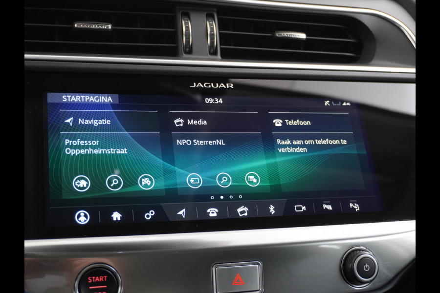 Jaguar I-PACE EV400pk 90kWh 4WD Leer Adaptive-Cr. 20" Meridan®-Audio Apple Carplay Android Auto DAB PDC Keyless entry/start LED Lmv Bluetooth WiFi Verkeersbord detectie Uitparkeer waarschuwing Business Edition 400PK 696NM Koppel 31-12-19 origineel Nederlandse auto