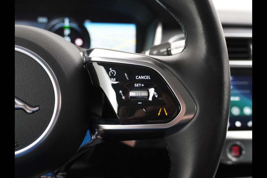 Jaguar I-PACE EV400pk 90kWh 4WD Leer Adaptive-Cr. 20" Meridan®-Audio Apple Carplay Android Auto DAB PDC Keyless entry/start LED Lmv Bluetooth WiFi Verkeersbord detectie Uitparkeer waarschuwing Business Edition 400PK 696NM Koppel 31-12-19 origineel Nederlandse auto