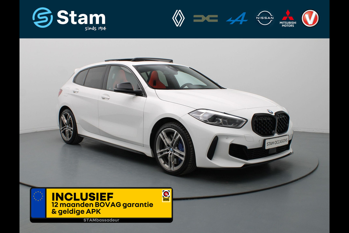 BMW 1-serie M135i 306pk xDrive High Executive Harman Kardon | Head-Up | Parkeersens. v+a | Stoel-/stuurverw. | Panoramadak BMW 1-serie M135i 306pk xDrive High Executive Harman Kardon | Head-Up | Parkeersens. v+a | Stoel-/stuurverw. | Panoramadak