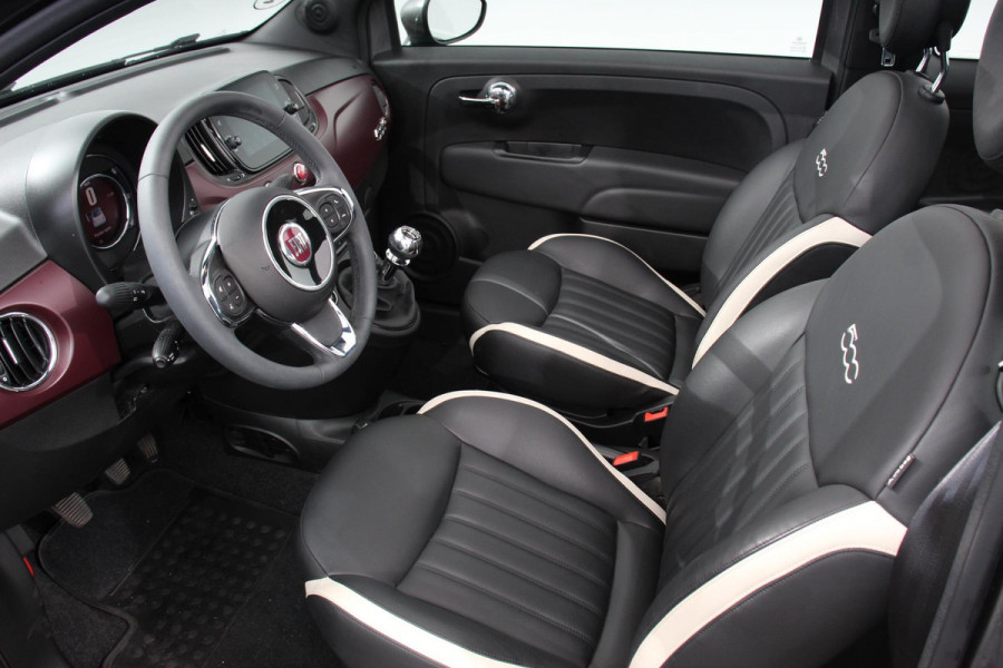 Fiat 500C 1.0 Hybrid Star Plus Leder Navigatie Digitale Cockpit Cruise Control Climate Control Lichtmetalen Velgen Parkeersensoren Achter