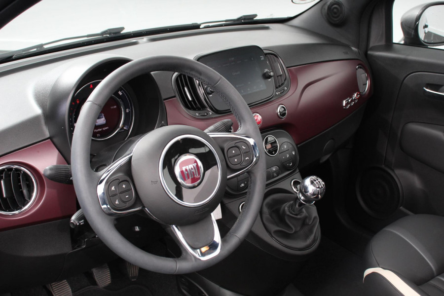 Fiat 500C 1.0 Hybrid Star Plus Leder Navigatie Digitale Cockpit Cruise Control Climate Control Lichtmetalen Velgen Parkeersensoren Achter