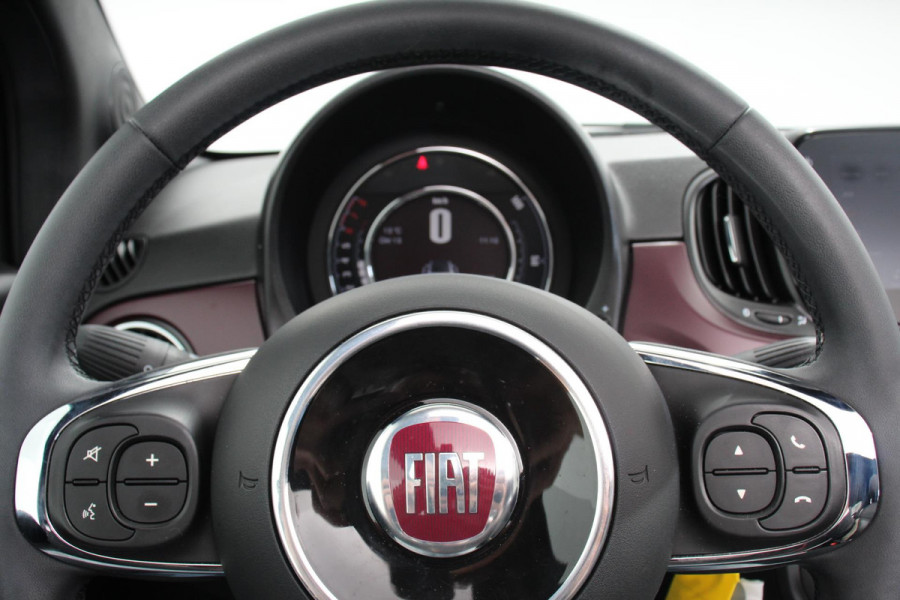 Fiat 500C 1.0 Hybrid Star Plus Leder Navigatie Digitale Cockpit Cruise Control Climate Control Lichtmetalen Velgen Parkeersensoren Achter