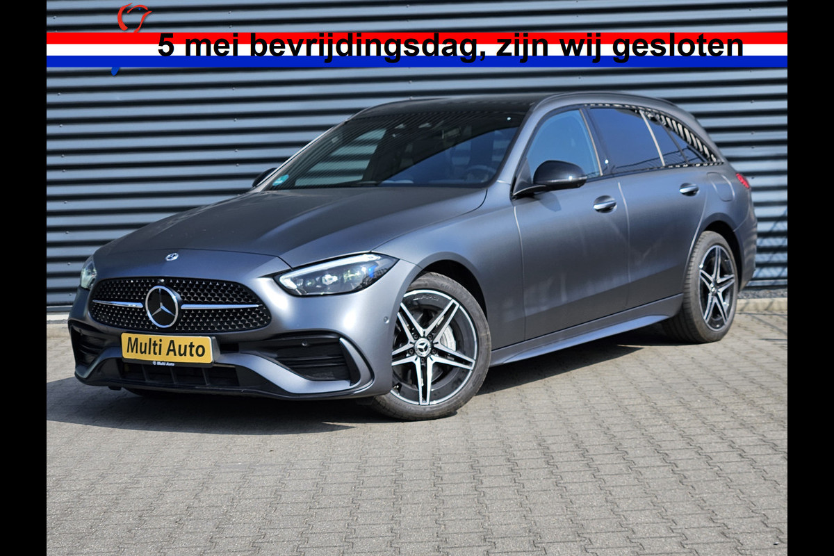 Mercedes-Benz C-Klasse Estate 300 e AMG Line Plug in Hybrid Selenite Magno PHEV | Panodak | Trekhaak af Fabriek | Adaptive Cruise | Elektrische Stoelen met Memory | Carplay | Sfeerverlichting | MBUX | Navigatie | 360 Camera | DAB | Virtual | Mercedes-Benz C-Klasse Estate 300 e AMG Line Plug in Hybrid Selenite Magno PHEV | Panodak | Trekhaak af Fabriek | Adaptive Cruise | Elektrische Stoelen met Memory | Carplay | Sfeerverlichting | MBUX | Navigatie | 360 Camera | DAB | Virtual |