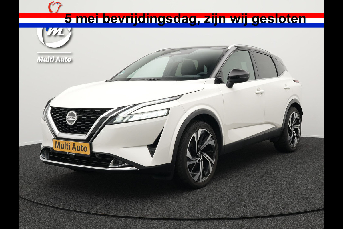 Nissan QASHQAI 1.3 MHEV Tekna Plus | Panoramadak | Lederen Bekleding & Massage | 360 Camera | Head Up Display | 20 L.M. Nissan QASHQAI 1.3 MHEV Tekna Plus | Panoramadak | Lederen Bekleding & Massage | 360 Camera | Head Up Display | 20 L.M.