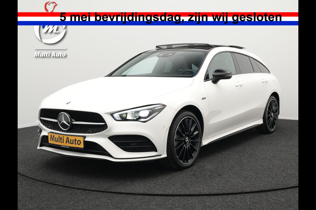 Mercedes-Benz CLA-Klasse Shooting Brake 250 e AMG Night Plug in Hybrid Dealer O.H. 218pk PHEV | Panodak | Alcantara Sportstoelen Verwarmd | Widescreen Navi | Sfeerverlichting | Navigatie | Apple Carplay | Camera | DAB | Mercedes-Benz CLA-Klasse Shooting Brake 250 e AMG Night Plug in Hybrid Dealer O.H. 218pk PHEV | Panodak | Alcantara Sportstoelen Verwarmd | Widescreen Navi | Sfeerverlichting | Navigatie | Apple Carplay | Camera | DAB |