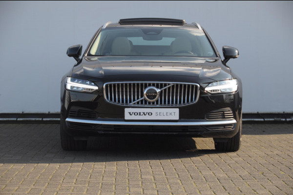 Volvo V90 T6 350PK Automaat Ultra Bright / Stoelmassage / Stoelventilatie en verwarming / Luchtvering / 360 Camera / Nappaleder / Head-up display / Apple Carplay / BLIS /