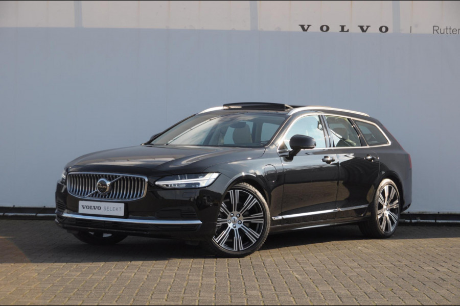 Volvo V90 T6 350PK Automaat Ultra Bright / Stoelmassage / Stoelventilatie en verwarming / Luchtvering / 360 Camera / Nappaleder / Head-up display / Apple Carplay / BLIS /